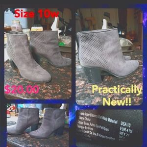 Grey Booties. Size 10w.